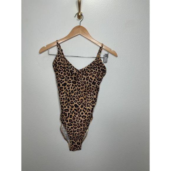 Summersalt The marina swimsuit one piece size 2 long torso size NWOT leopard - Picture 3 of 5